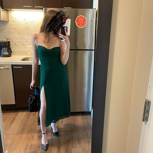 Reformation Juliette Green Dress